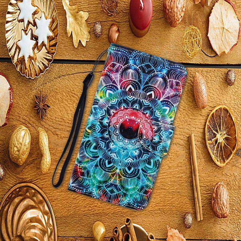 Lærdeksel Til Samsung Galaxy A31 Med Kjede Flashy Strappy Mandala