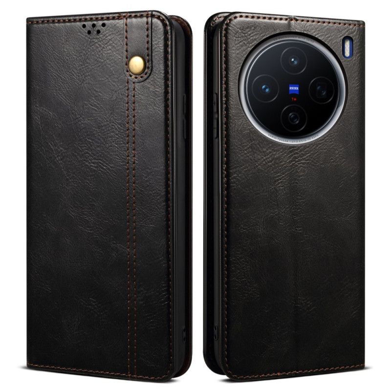 Folio Deksel Lær Vivo X200 Mobildeksel Vokset Kunstskinn