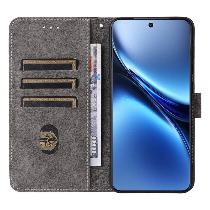 Lærdeksel Folio Deksel Vivo X200 Semsket Skinneffekt Med Stropp