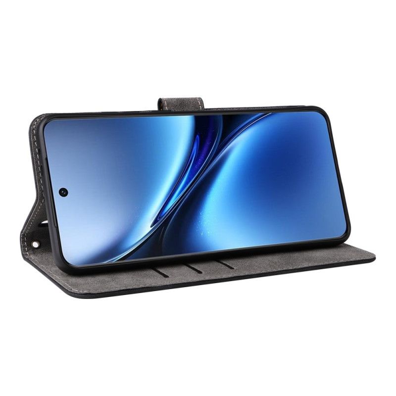 Lærdeksel Folio Deksel Vivo X200 Semsket Skinneffekt Med Stropp