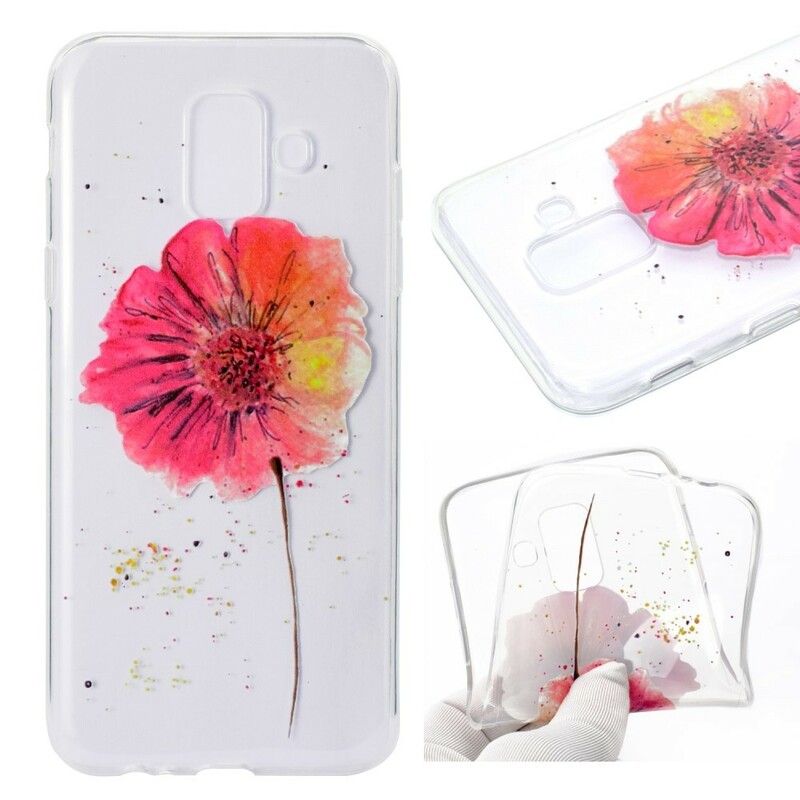 Deksel Til Samsung Galaxy A6 Sømløst Blomstermønster I Akvarell