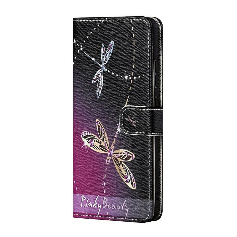Lærdeksel Til Huawei P Smart 2021 Med Kjede Thong Dragonflies