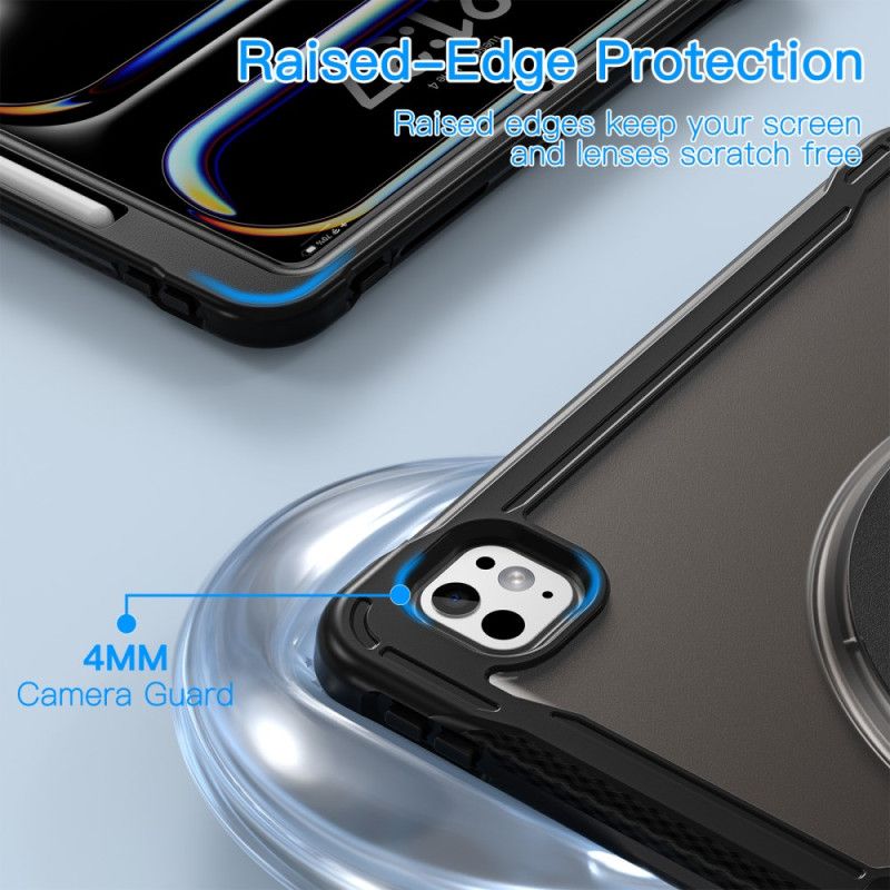 Deksel iPad Pro 13 (2025) Gjennomsiktig Med Stativ