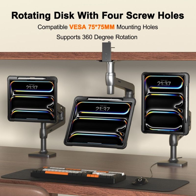 Deksel iPad Pro 13 (2025) Gjennomsiktig Med Stativ