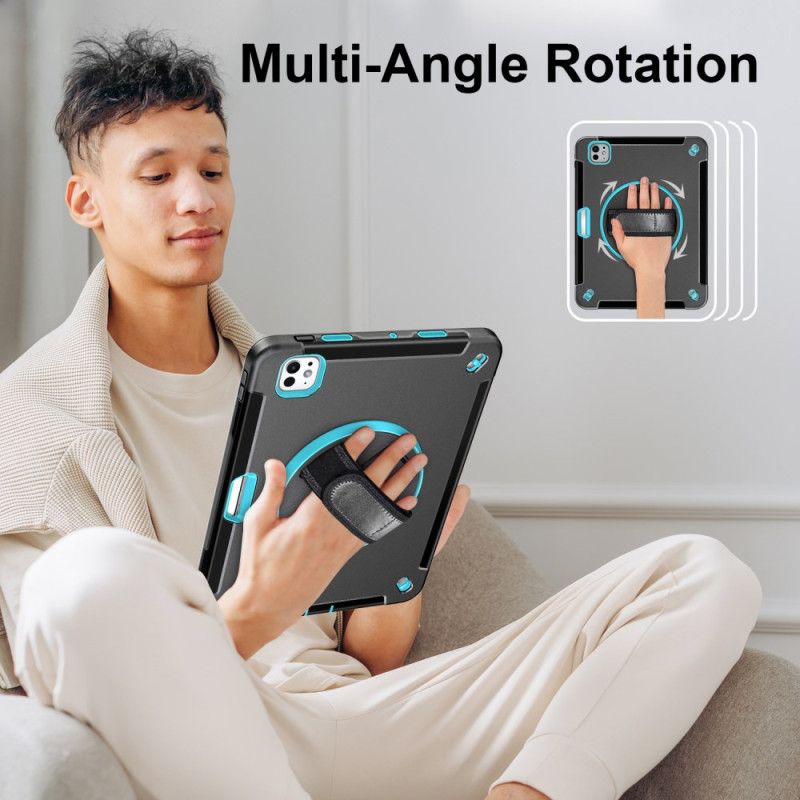 Deksel iPad Pro 13 (2025) Mobildeksel Solid Ringholder Og Skulderstropp