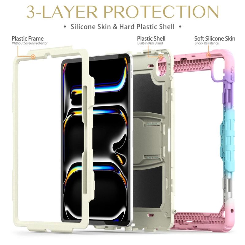 Deksel iPad Pro 13 (2025) Robust Med Pennholder Og Skulderstropp Beskyttelse Deksel