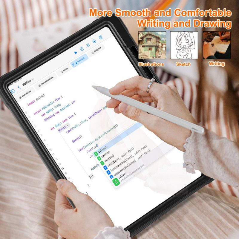 Deksel iPad Pro 13 (2025) Roterende Stativ Og Pekepennholder