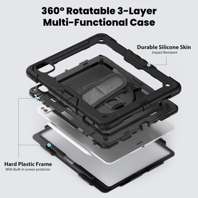 Deksel Til iPad Pro 13 (2025) Robust Med Skjermbeskytter Og Skulderstropp