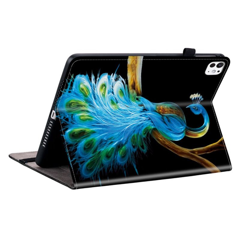 Etui iPad Pro 13 (2025) Påfuglmønster