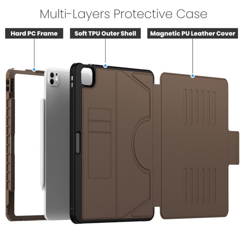 Etui Til iPad Pro 13 (2025) U-formet Stativ Og Kortholder