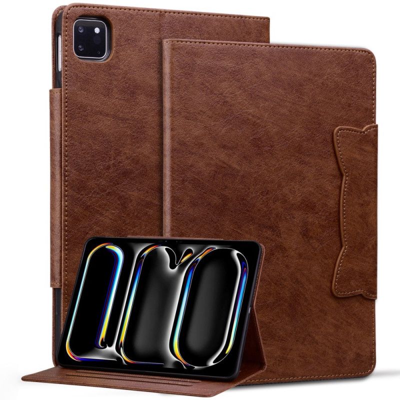 Lærdeksel Folio Deksel iPad Pro 13 (2025) Mobildeksel Magnetisk Lukking Med Kattedesign