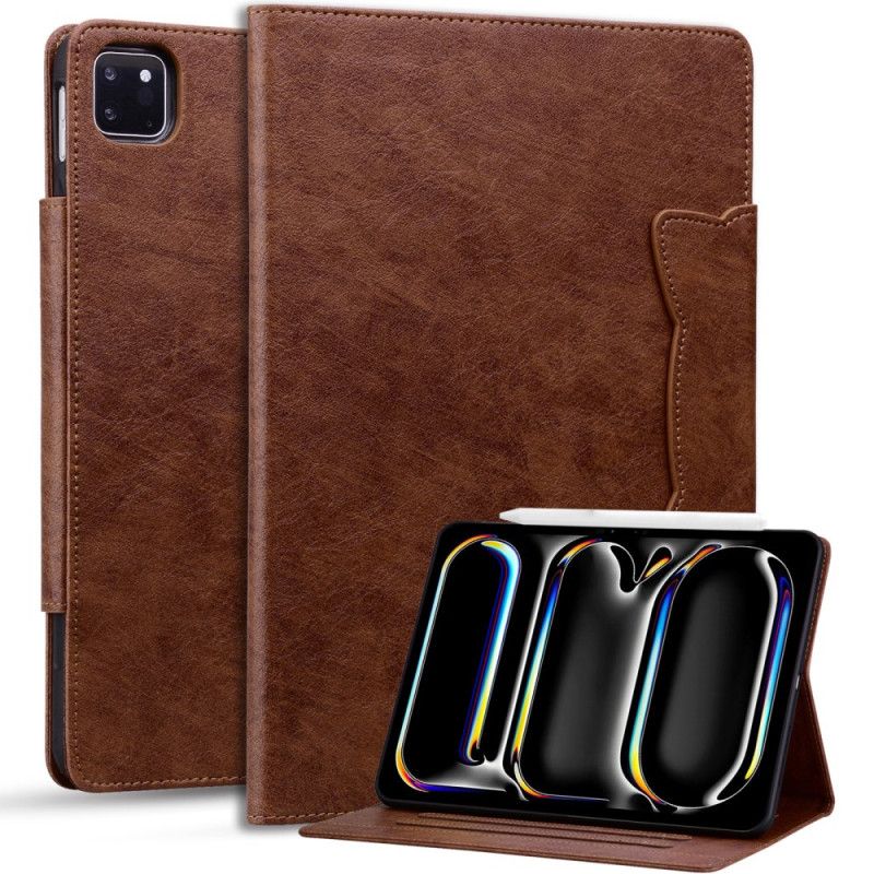 Lærdeksel Folio Deksel iPad Pro 13 (2025) Mobildeksel Magnetisk Lukking Med Kattedesign