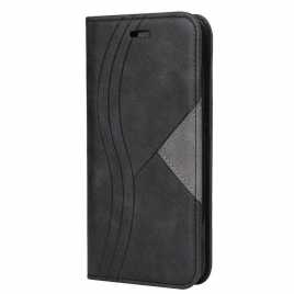 Beskyttelse Deksel Til Huawei Y6p Folio Deksel Wave Leather Style