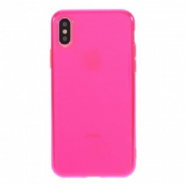 Deksel Til iPhone X / XS Farget Gjennomsiktig Silikon
