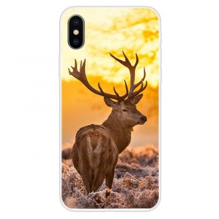 Deksel Til iPhone X / XS Hjort Og Landskap