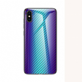 Deksel Til iPhone X / XS Karbonfiberherdet Glass