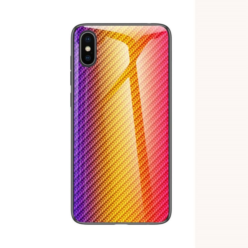 Deksel Til iPhone X / XS Karbonfiberherdet Glass