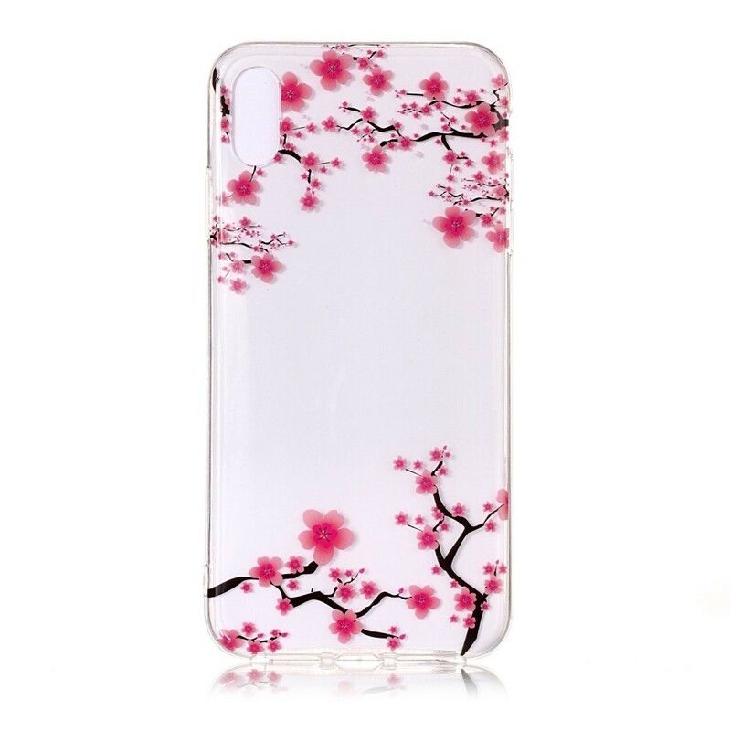 Deksel Til iPhone X / XS Plommeblomster