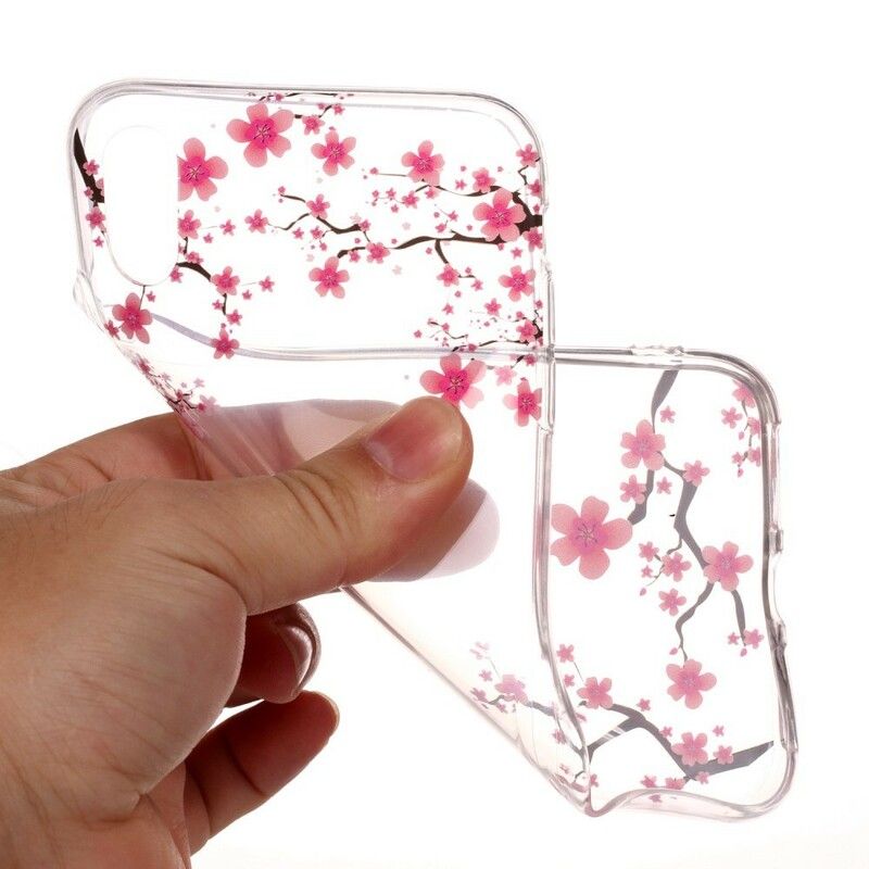 Deksel Til iPhone X / XS Plommeblomster