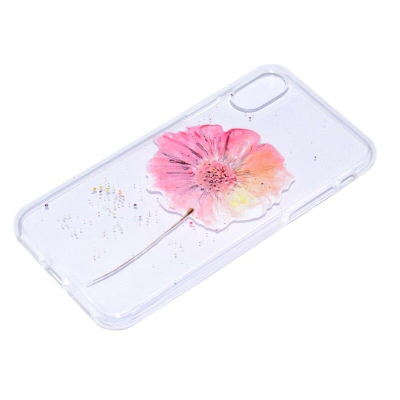 Deksel Til iPhone X / XS Sømløst Blomstermønster I Akvarell