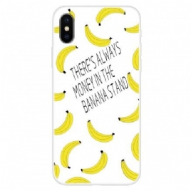 Deksel Til iPhone X / XS Transparente Bananpenger