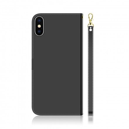 Folio Deksel Til iPhone X / XS Fuktskinnspeil