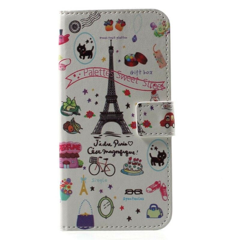 Folio Deksel Til iPhone X / XS Jeg Elsker Paris