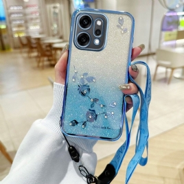 Deksel Oppo Reno 14 Pro 5g Blomster Med Strass