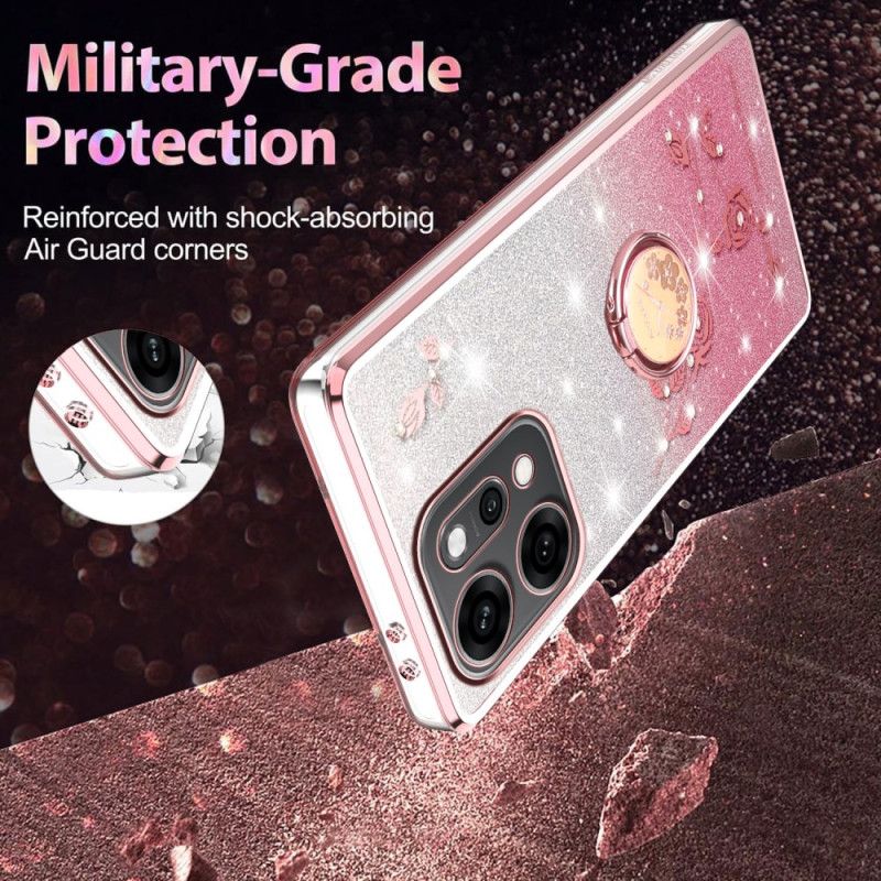 Deksel Til Oppo Reno 14 Pro 5g Ringholder Med Strass