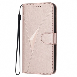 Folio Deksel Oppo Reno 14 Pro 5g Trekantet Mønster Beskyttelse Deksel