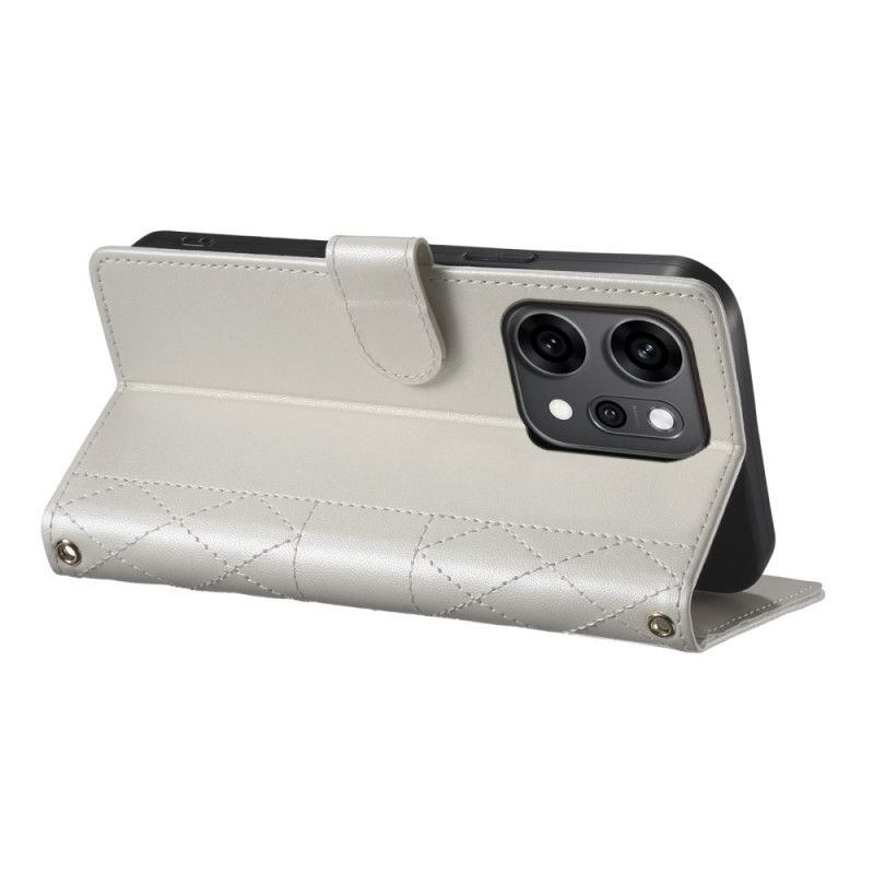 Folio Deksel Oppo Reno 14 Pro 5g Vattert Med Stropp Og Skulderstropp