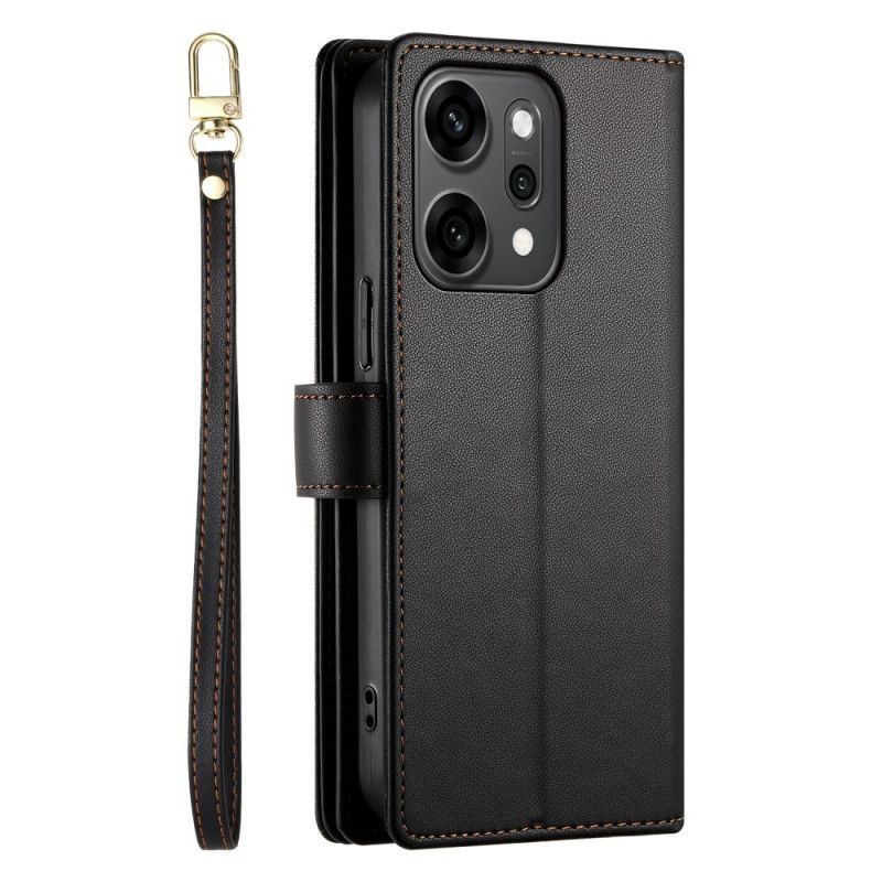 Lærdeksel Folio Deksel Oppo Reno 14 Pro 5g Stropp Og Skulderstropp