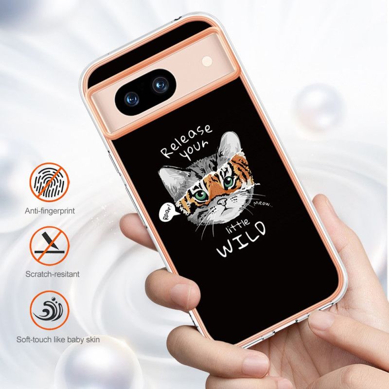 Deksel Google Pixel 8a Katt Og Tiger Beskyttelse Deksel