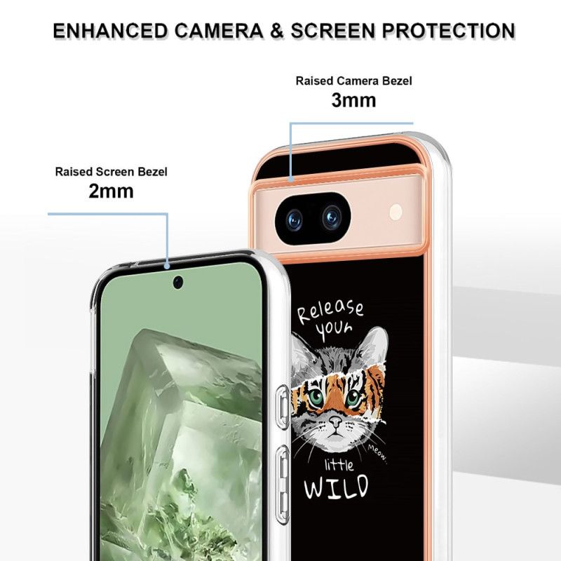Deksel Google Pixel 8a Katt Og Tiger Beskyttelse Deksel