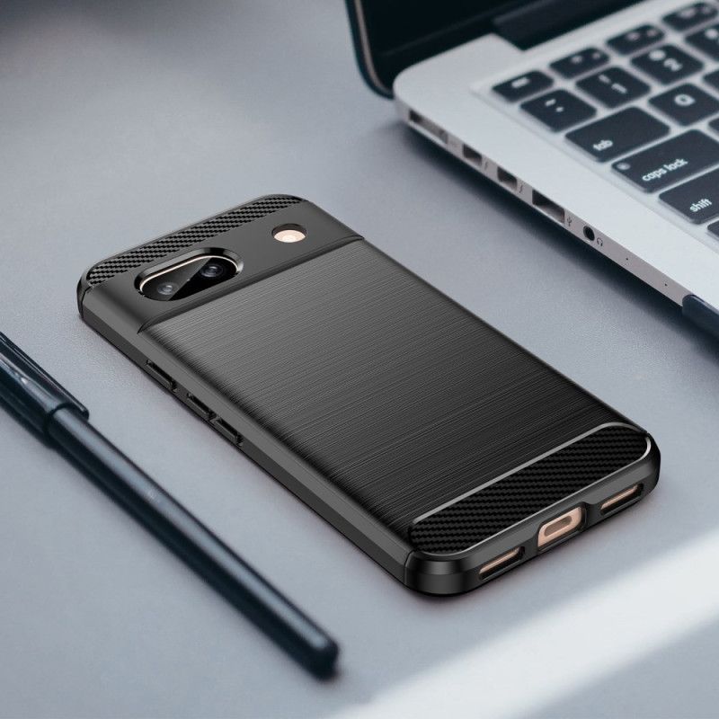 Deksel Google Pixel 8a Mobildeksel Børstet Karbonfiber