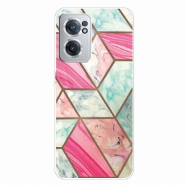 Mobildeksel Til OnePlus Nord CE 2 5G Rosa Og Grønn Marmor