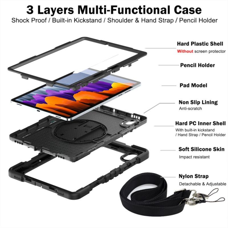 Deksel Samsung Galaxy Tab S11 Robust Med Skulderstropp Beskyttelse Deksel