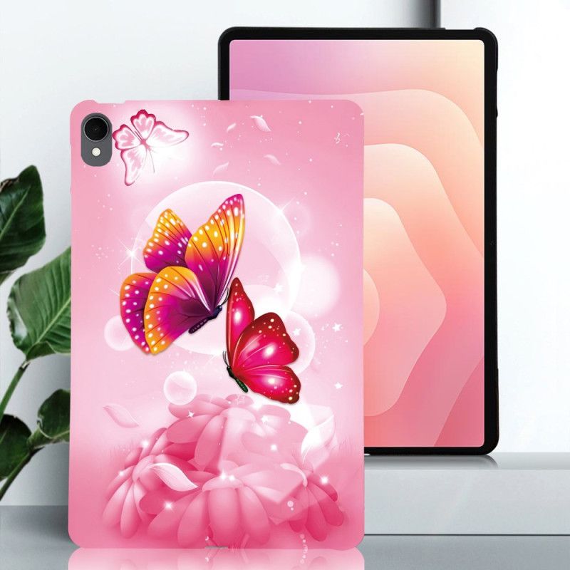 Deksel Samsung Galaxy Tab S11 Rosa Sommerfugler