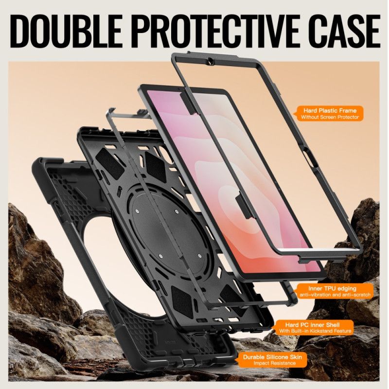 Deksel Samsung Galaxy Tab S11 Trippel Beskyttelse Med Ringholder
