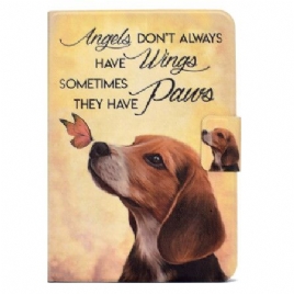 Folio Deksel Til Samsung Galaxy Tab S11 Hund Og Sommerfugl