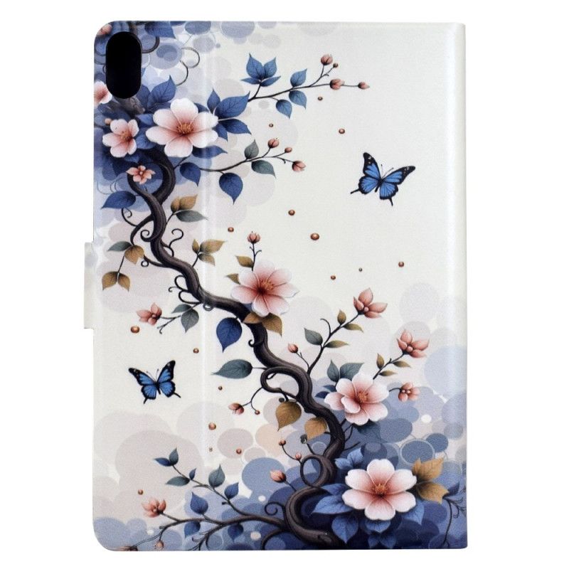 Lærdeksel Folio Deksel Samsung Galaxy Tab S11 Mobildeksel Blomster Og Sommerfugler