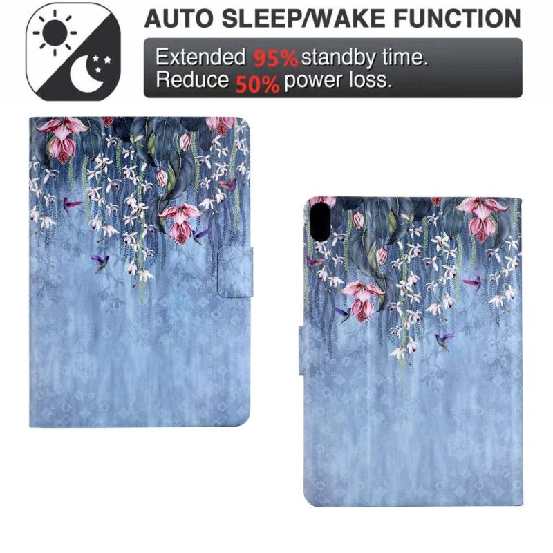 Lærdeksel Folio Deksel Samsung Galaxy Tab S11 Mobildeksel Blomsterregn