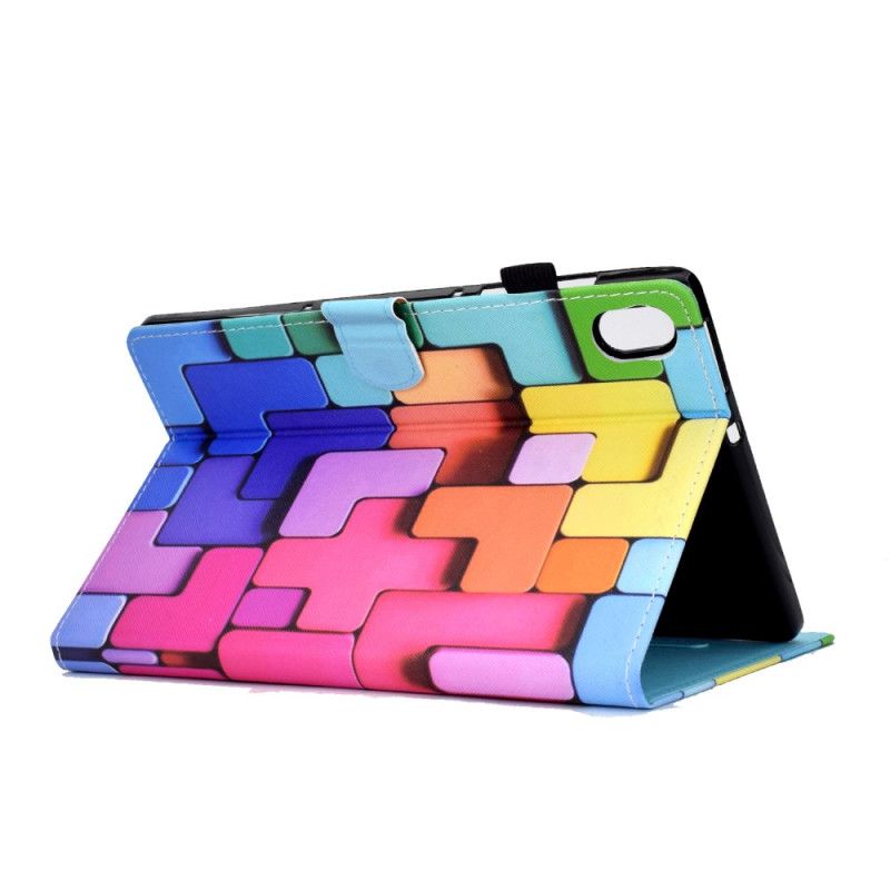 Lærdeksel Folio Deksel Samsung Galaxy Tab S11 Mobildeksel Fargede Firkanter