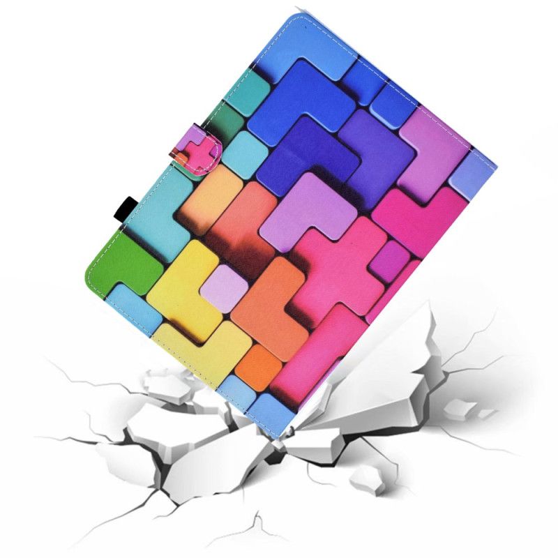 Lærdeksel Folio Deksel Samsung Galaxy Tab S11 Mobildeksel Fargede Firkanter