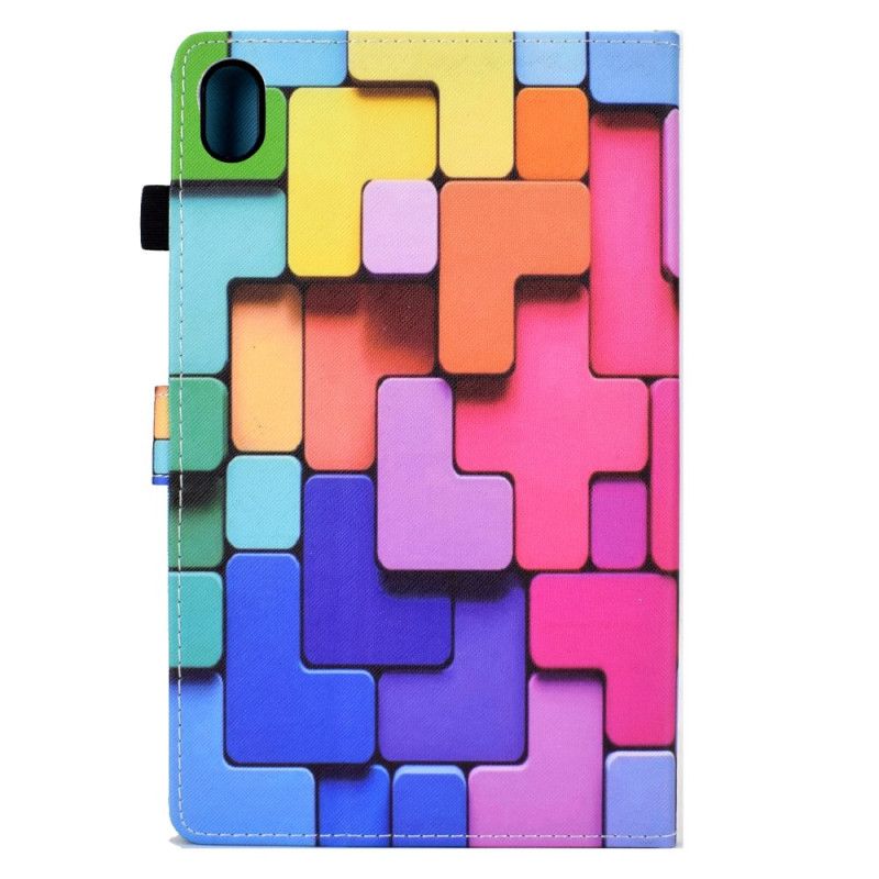 Lærdeksel Folio Deksel Samsung Galaxy Tab S11 Mobildeksel Fargede Firkanter