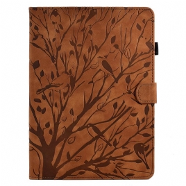 Lærdeksel Folio Deksel Samsung Galaxy Tab S11 Mobildeksel Greneffekt I Semsket Skinn