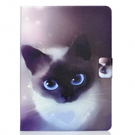 Folio Deksel Til iPad Air (2022) Blue Eyed Cat
