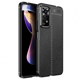 Deksel Til Xiaomi Redmi Note 11 Pro 4G / 5G Dobbellinje Litchi-skinneffekt