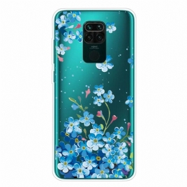 Deksel Til Xiaomi Redmi Note 9 Bukett Med Blå Blomster