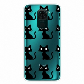 Deksel Til Xiaomi Redmi Note 9 Flere Svarte Katter